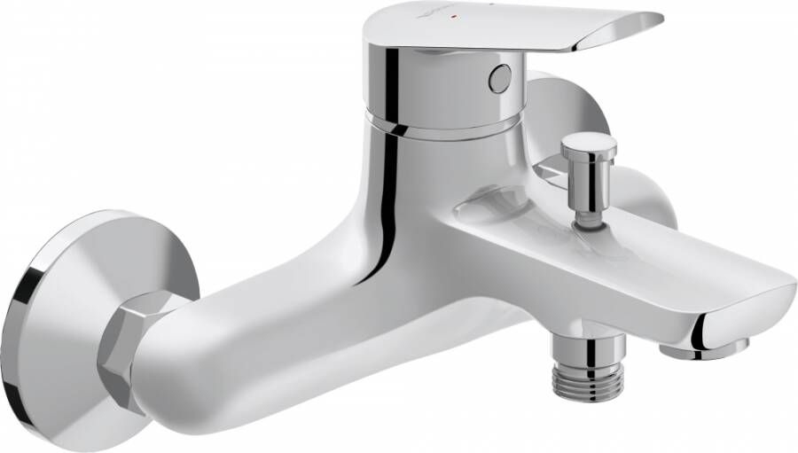 Duravit Badkraan No.1 Met Omstel Met Koppelingen Delen Chroom Hart Op Hart 15 cm