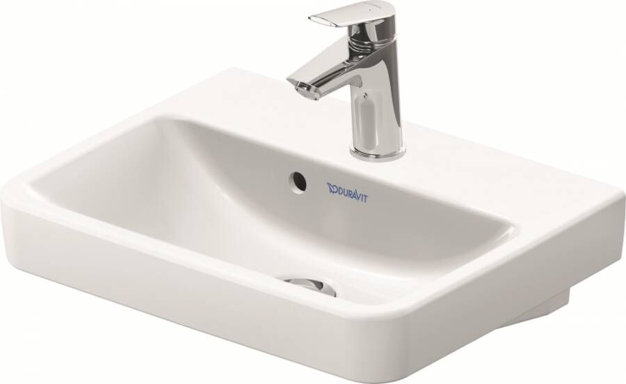 Duravit No.1 fontein met overloop en kraangat 14 2 x 45 x 35 cm hoogglans wit