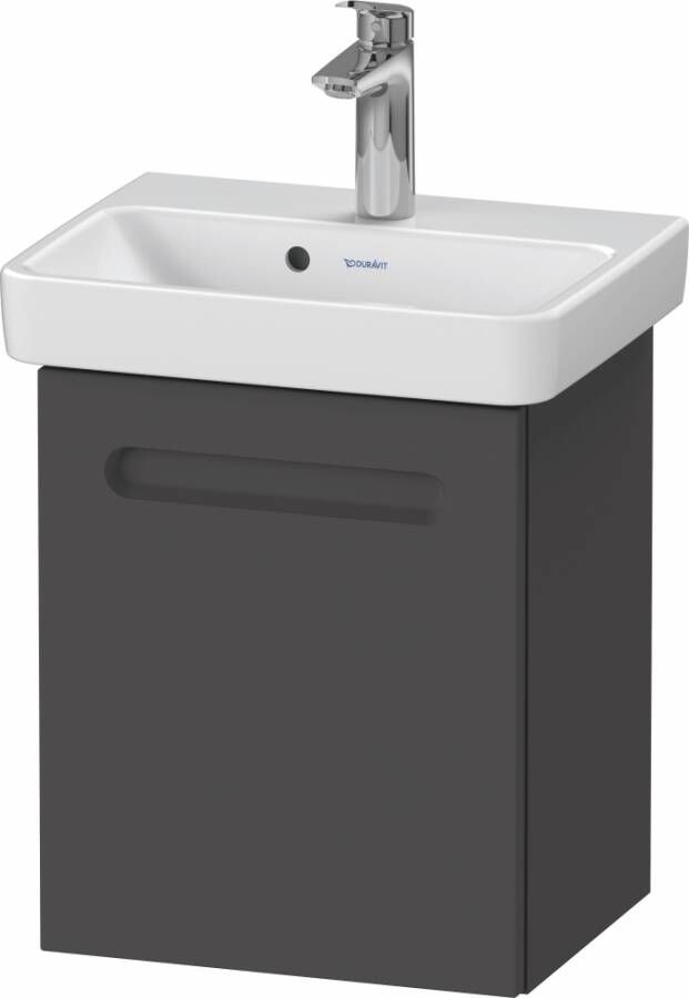 Duravit Wastafelonderkast No.1 Met 1 Deur Rechts 39x34.6x47.8 cm Met Geïntegreerde Greep Mat Grafiet