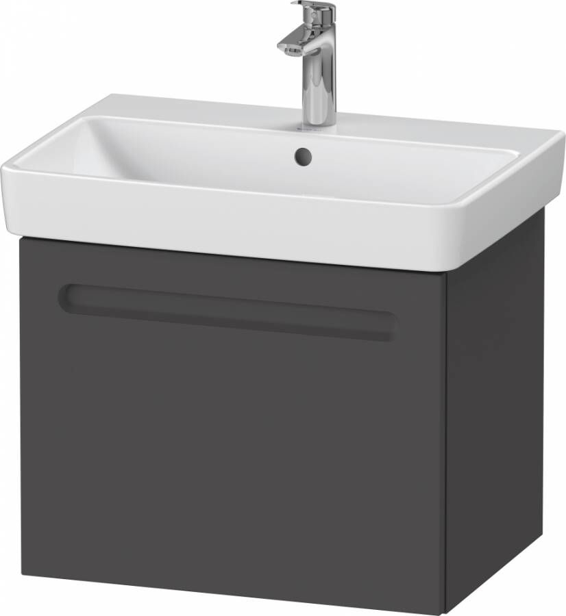 Duravit No.1 wastafelonderkast hangend met 1 lade en sifonuitsparing 59 x 42 6 x 47 8 cm grafiet mat