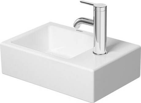 DURAVIT Vero Air fontein m. kraangat rechts z. overloop 38x25cm incl. bevestiging wit 0724380000 - Foto 2