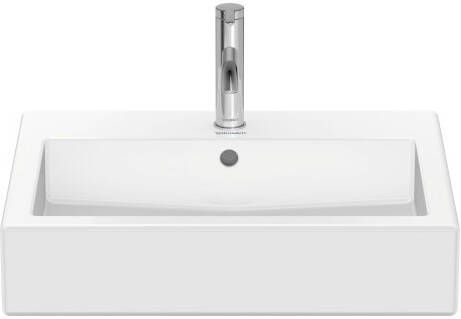 Duravit wastafel met kraangat overloop en WonderGliss 60 cm wit