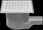 Easy Drain Aqua Plus Quattro vloerput met RVS afwerkdeel met RVS rooster en zijuitlaat 15x15cm inbouwdiepte 68 104mm waterslot 50 tot 25mm AQUA+15X15MSI6 - Thumbnail 2