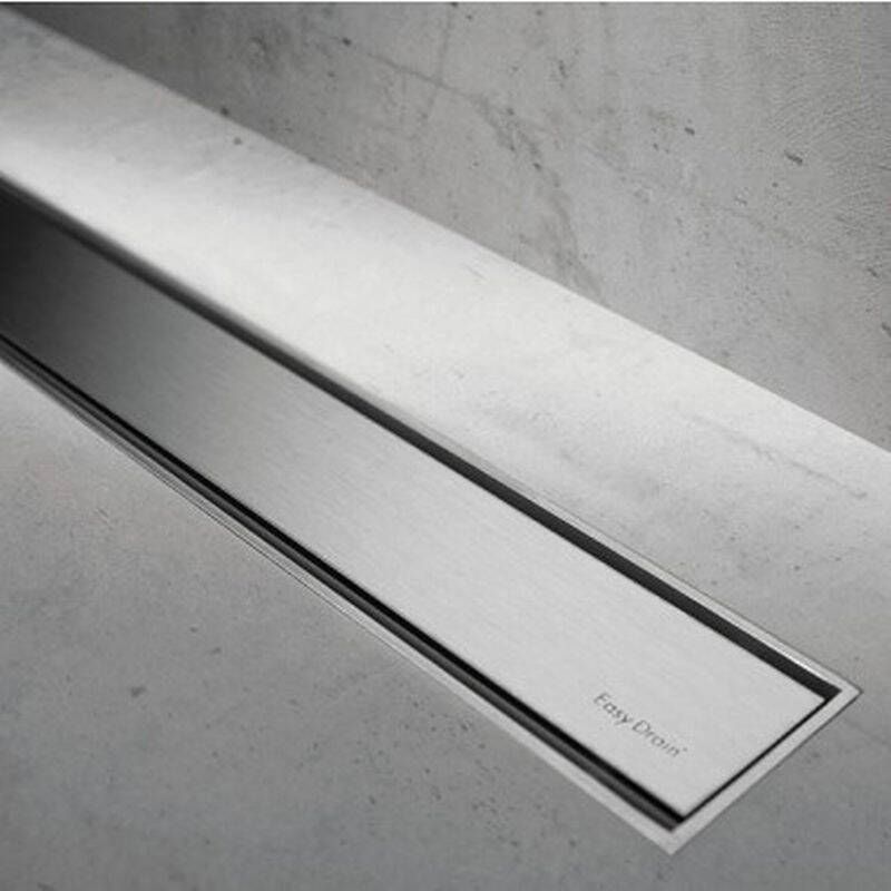 Easy Drain Easydrain Compact taf modulo design douchegoot 70cm met rooster zero plus waterslot 50mm rvs geborsteld EDM1TAFZM70050