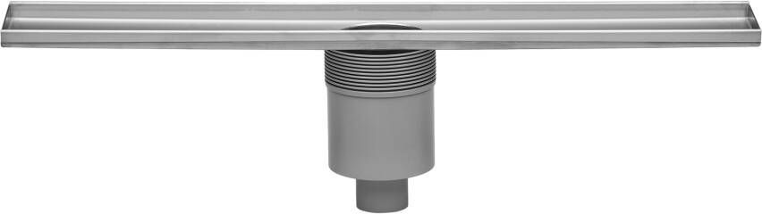 Easy Drain Multi inbouwdeel douchegoot zonder rooster met onderuitloop 120 cm geborsteld rvs