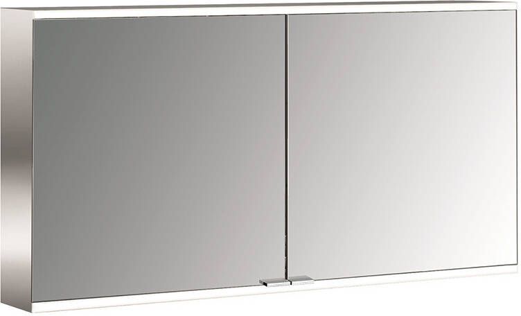 Emco Asis prime 2 spiegelkast 130 cm met 2 deuren en LED-verlichting aluminium