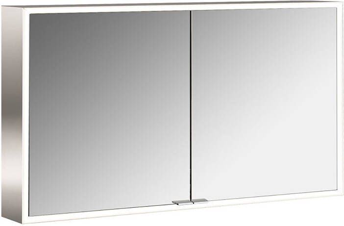 Emco Asis prime spiegelkast 120 cm met 2 deuren en LED-verlichting aluminium
