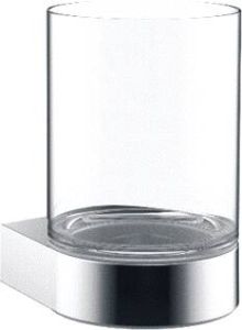 Emco Flow glashouder met glas 10 7 x 7 x 9 cm chroom