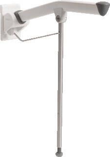 Etac Toiletarmsteun Rex Opklapbaar met Steunpoot 85 cm Wit (draagvermogen tot 150 kg)