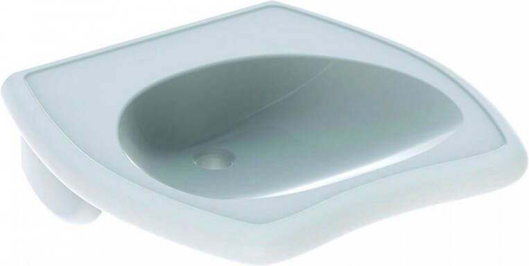 Geberit 300 Comfort Vitalis rolstoelwastafel 55x55x15cm met kraangat zonder overloop inclusief KeraTect wit s8310705001g - Foto 1