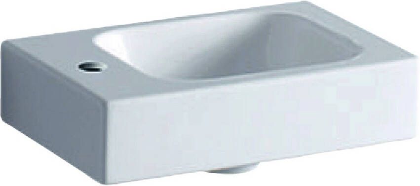 Geberit Icon fontein 38x28x13.5cm 1 wasbak 1 kraangat Links zonder overloopgat Keramiek Wit glans 124836000