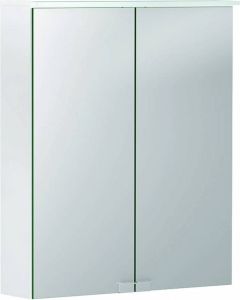 Geberit Option Basic spiegelkast met 2 deuren en LED-verlichting 67 7 x 55 x 18 cm wit