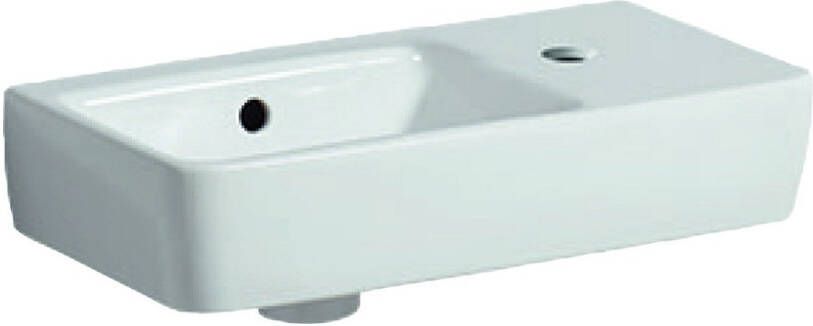 Geberit Renova Compact wastafel compact met kraangat rechts met overloop 50x25x15cm wit 276250000