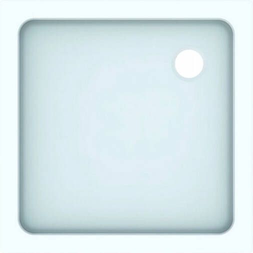 Geberit Renova kunststof douchebak acryl vierkant 80x80x6cm met afvoer Ø90mm wit