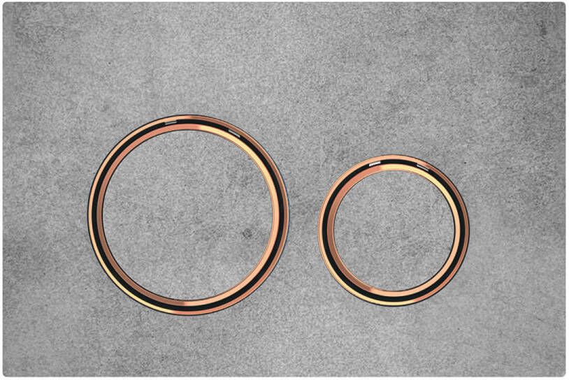 Geberit Sigma21 bedieningplaat 2-toets spoeling frontbediening voor toilet 24.6x16.4cm rood goud betonlook 115650JV1