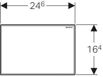 Geberit Sigma afdekplaat glas 24.6x16.4cm v. het afdekken van de service-opening wit 115766SI1