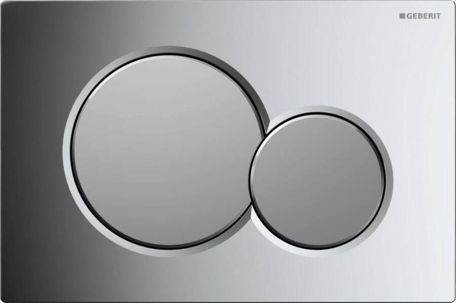 Geberit Sigma01 bedieningplaat 2-toets spoeling frontbediening voor toilet 24.6x16.4cm glans mat verchroomd 115770KA5