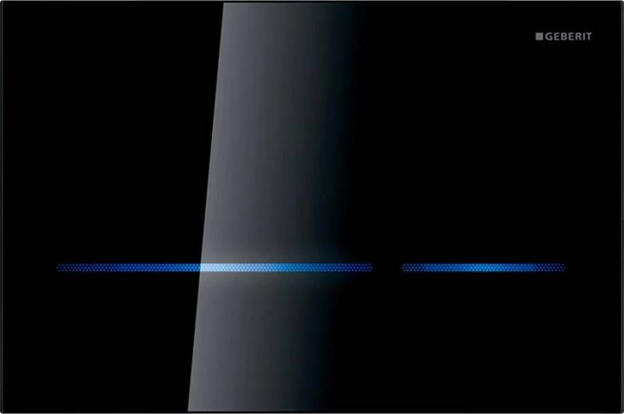 Geberit Sigma80 touch-free bedieningspaneel met elektronische spoelactivering voor 12 cm Sigma inbouwreservoirs 24 7 x 16 4 cm zwart glas - Foto 2