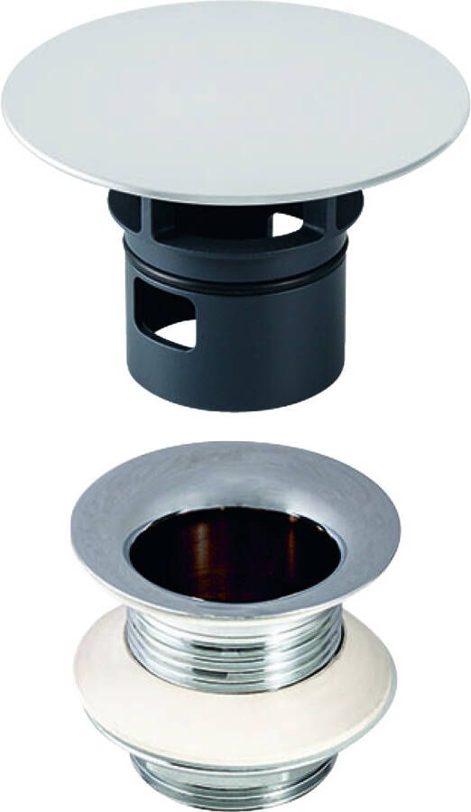 Geberit wastafel afvoerplug 1 4" x 50 mm met vrije uitloop chroom