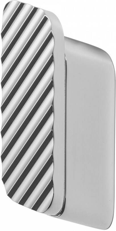 Geesa Shift handdoekhaak medium met diagonaal strepenpatroon 3 x 2 3 x 7 1 cm chroom