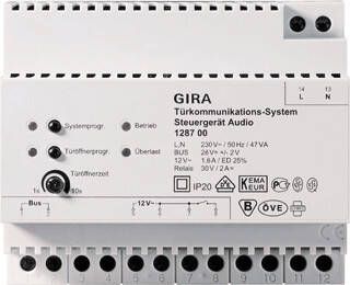 GIRA AUDIO voedingseenheid b=108mm 1e sec bij DC 26V 0.16-0.35A