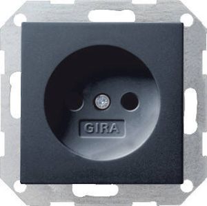 GIRA Standaard 55 kunststof wandcontactdoos antraciet (zonder beschermingscontact)