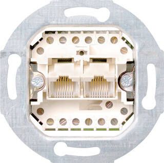 GIRA UAE inbouw basiselement tbv datacontactdoos 2xRJ45 8P8C cat3 H+V 018700