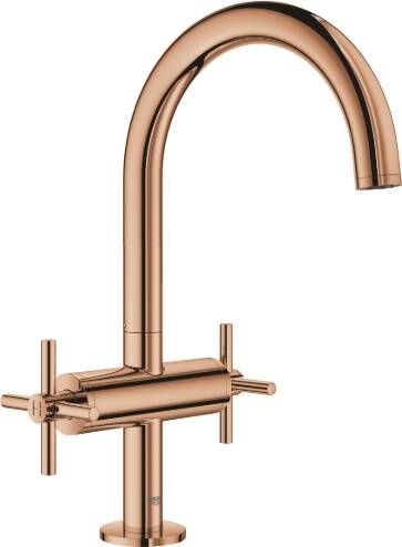 GROHE Atrio driegats wastafelkraan met twee kruisgrepen L-size Warm Sunset