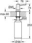 Grohe zeepdispenser enkel(hxb)76x45mm houder behuizing kunststof blad wastafelmontage - Thumbnail 2