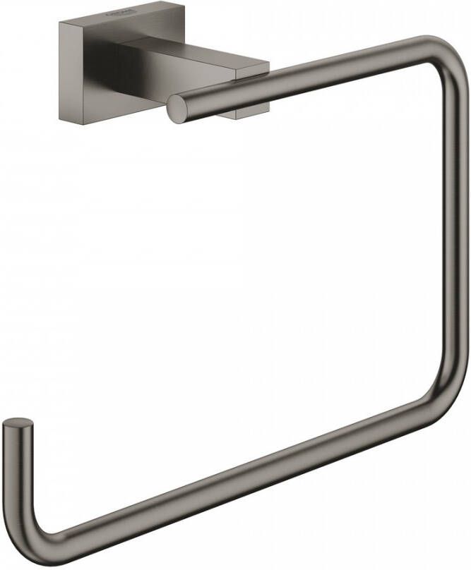 GROHE Essentials Cube handdoekring rechthoekig geborsteld hard graphite