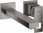 GROHE Eurocube Wastafelmengkraan M size wand eengreeps 2 gats G1 2" 231mm uitloop vast hard graphite geborsteld - Thumbnail 2