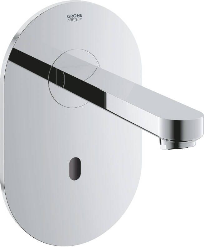 Grohe Euroeco Cosmopolitan E afbouwdeel v wandkraan met uitloop 17cm zonder menging met tranformator 230V chroom 36273000