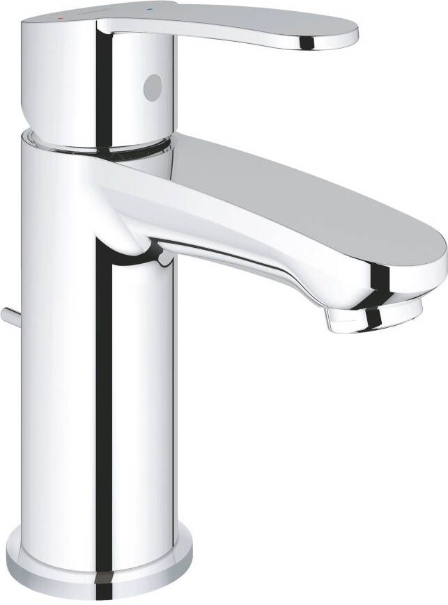 GROHE Eurostyle Cosmopolitan Wastafelmengkraan S-size ES trekwaste eengreeps 1-gats 158mm hoogte 100mm uitloop vast chroom