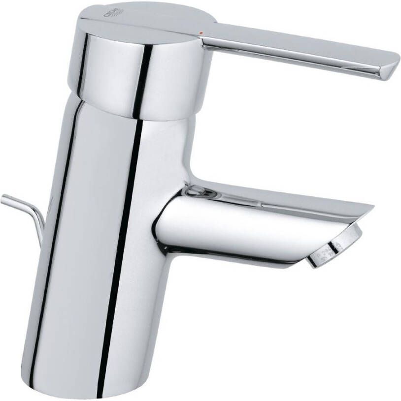 GROHE QUICKFIX Grohe Feel Wastafelmengkraan S-size trekwaste eengreeps 1-gats cartouche keramisch 150mm hoogte 105mm uitloop vast chroom