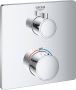 Grohe Grohtherm Inbouwthermostaat 2 knoppen zonder omstel rechthoekig chroom 24078000 - Thumbnail 2