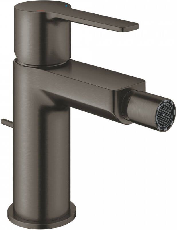 Grohe Lineare 1-gats bidetkraan s-size met waste brushed hard graphite 33848AL1
