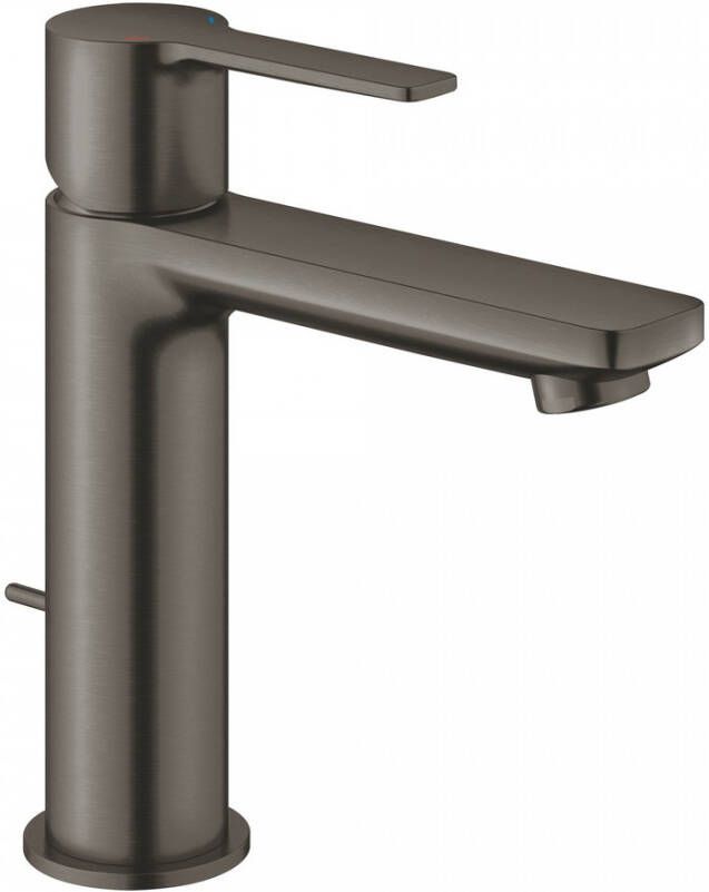 Grohe Lineare waterbesparende wastafelkraan s-size met waste brushed hard graphite 32114AL1