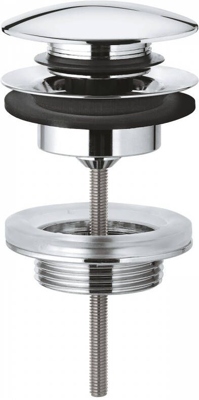 GROHE Afvoergarnituur push-open afneembare kap afsluitbaar chroom