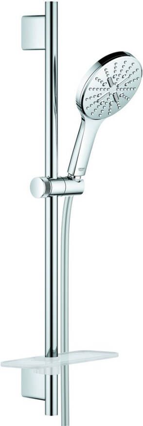 Grohe Rainshower SmartActive 130 Glijstangset 60cm ronde handdouche 3 straalsoorten gladde doucheslang met zeepschaal chroom 26575000 - Foto 2