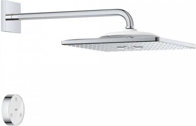 GROHE Rainshower SmartConnect 310 Cube hoofddouche vierkant met 2 straalsoorten en douchearm 42 2 cm chroom