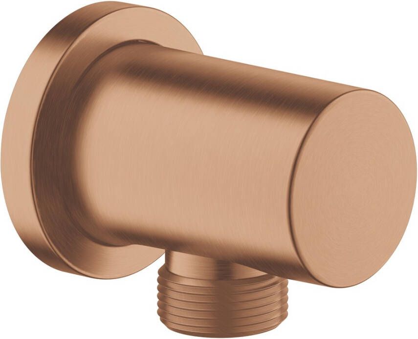 GROHE Rainshower wandaansluitbocht met ronde rozet. Geborsteld Warm Sunset vervaardigd in Duitsland.