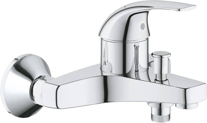 Grohe Start Curve badkraan met omstel en koppelingen chroom 23768000