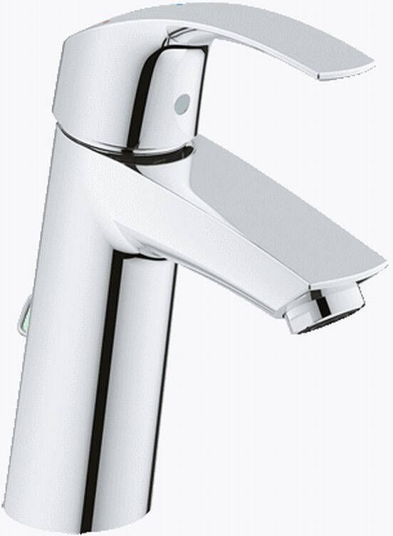 GROHE Eurosmart Wastafelmengkraan M size ES ketting eengreeps 1 gats 169mm hoogte 110mm uitloop vast chroom