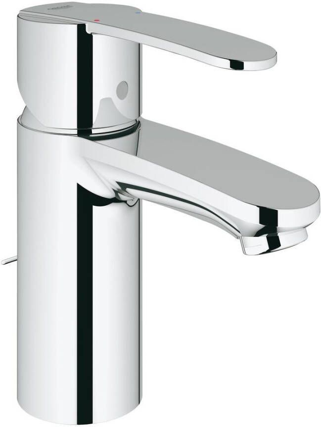 GROHE QUICKFIX Grohe Wave Cosmopolitan Wastafelmengkraan S-size ketting eengreeps 1-gats 155mm hoogte 102mm uitloop vast chroom