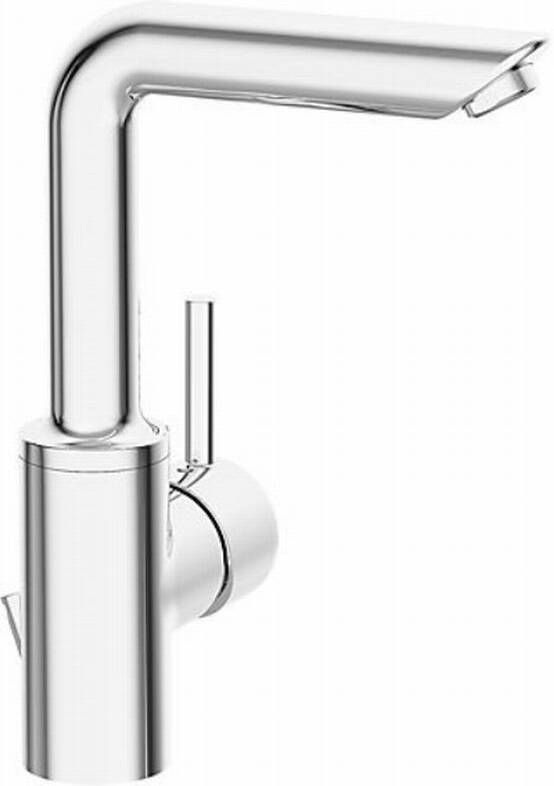 Hansa vantis Style 1 gats wastafelkraan met zijbediening met waste met 150° draaibare uitloop 13.9cm chroom 52542287