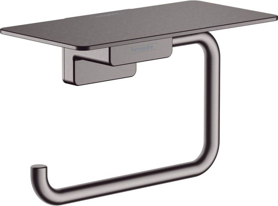 Hansgrohe AddStoris toiletrolhouder met planchet 15x8x9 3cm brushed black chroom