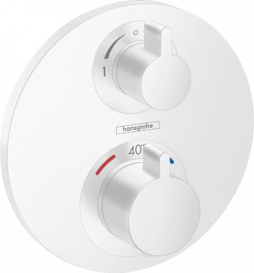 Hansgrohe Ecostat S afbouwdeel voor inbouw bad douchethermostaat zonder uitloop met omstelling mat wit