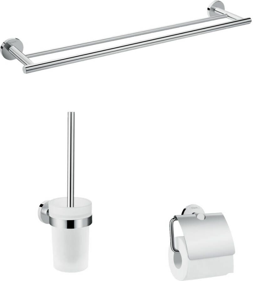 Hansgrohe Logis Universal badkamer accessoireset 3-in-1 chroom