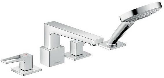 Hansgrohe Metropol 4-gats badrandmengkraan afbouwdeel met beugelgreep chroom