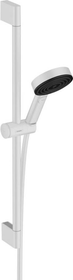Hansgrohe Pulsify Select S glijstangset met handdouche schuifstuk glijstang en doucheslang 65 cm ecosmartsmart mat wit